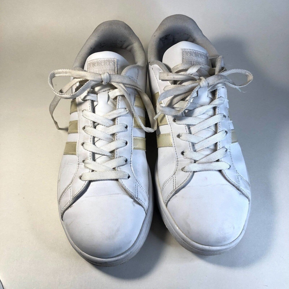 Adidas NEO Cloudfoam Advantage Sz 10 White Holographic Women's Sneaker AW4286